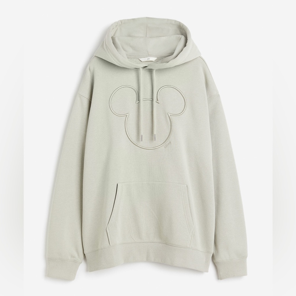 Disney Women’s  Cream Hoodie with Iconic Mouse Design | Size M